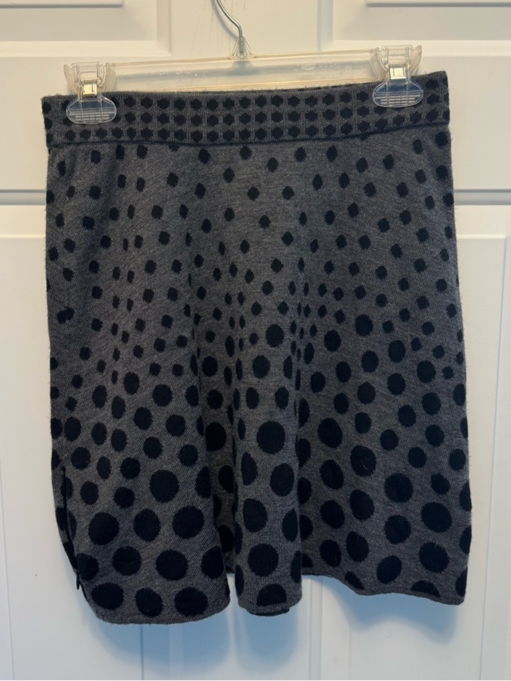 Krimson Klover Gray Knit Polka Dot Sweater